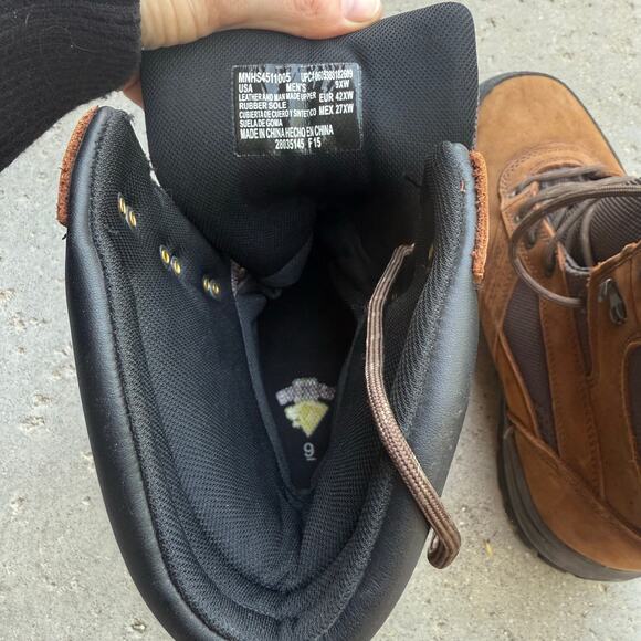 Men's Herman Survivors Brown Leather Round Safety Toe Work Boots Size 9 Wide - Picture 7 of 14